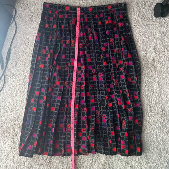 Jaeger Vintage Skirt Set - Size 14 - Black, Red, Purple, Pink - Picture 5 of 11